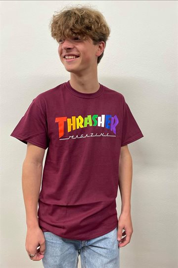 Thrasher T-shirt - Rainbow Mag - Rödbrun